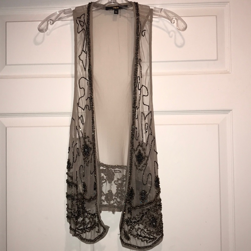 BKE beaded vest.